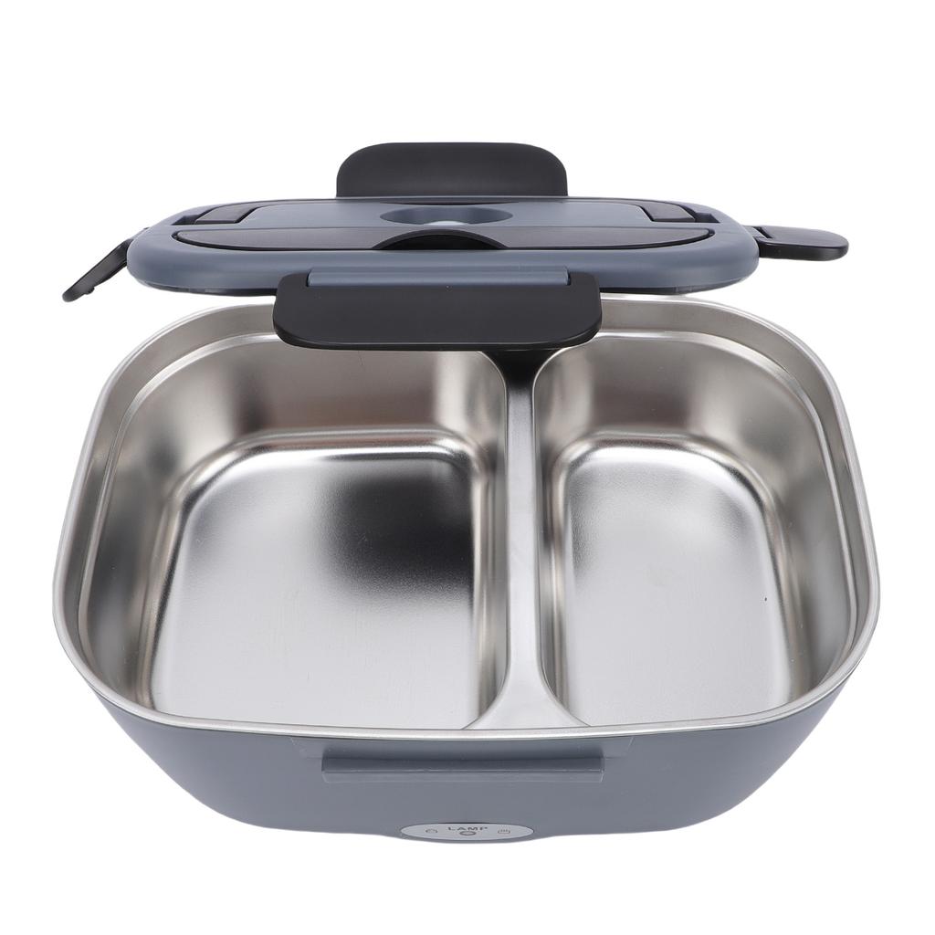 Electric Lunch Box Food Heater 80W Heated Portable Food Warmer for Car Truck Work with 304 Stainless Steel Container