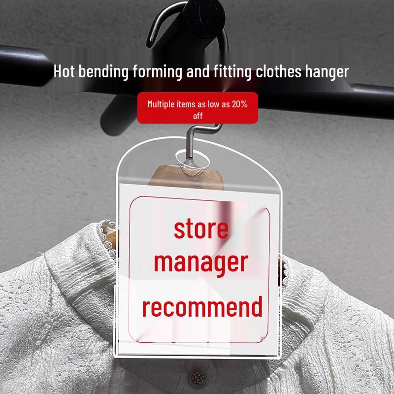 Promotional Clothing Store Hang Tag: Price, Discount, Recommended Label for Shelf Display