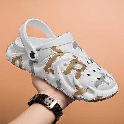 Fashion 2024 Summer Graffiti Fashion Slippers Men's Flip Flops Sandal Beach Sandals Plus Size Shoes Man Shoes Flats Sandals Casual Shoes