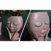Face Planter Pot with Drainage Hole Resin Lady Statue Flower Pot for Office Garden Patio