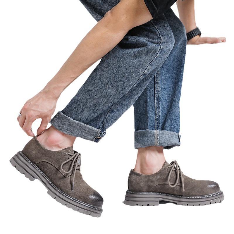Spring and autumn men's casual shoes low-top Martin boots breathable labor insurance retro tooling big head shoes