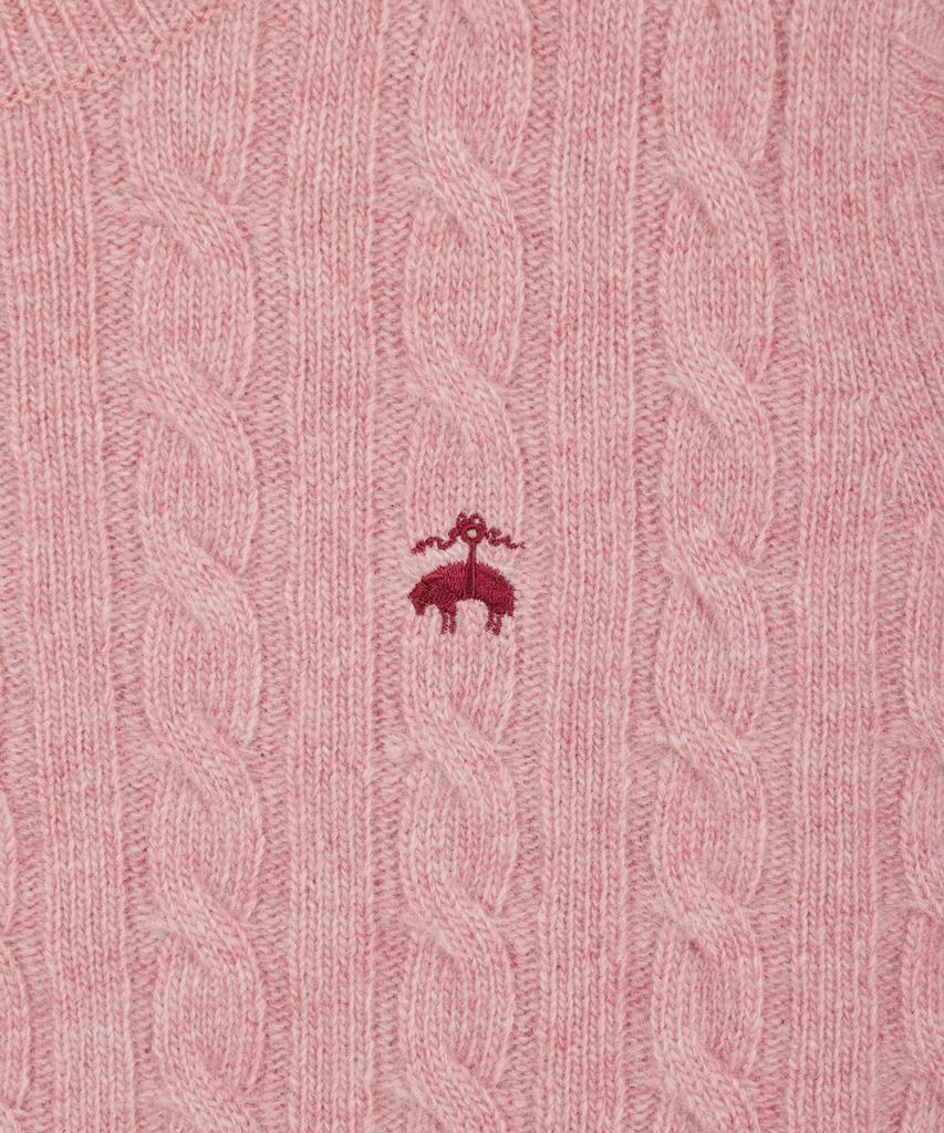 BROOKS BROTHERS [Women'S] Wool Cable Sweater (Pink) (Bbwrwbf401)