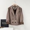Mizqz Double Button Wool Check Jacket 3 Colors