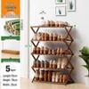Compact Wooden Shoe Storage Rack: Multi-Layer, Dustproof Shoe Cabinet for Dorm or Entryway