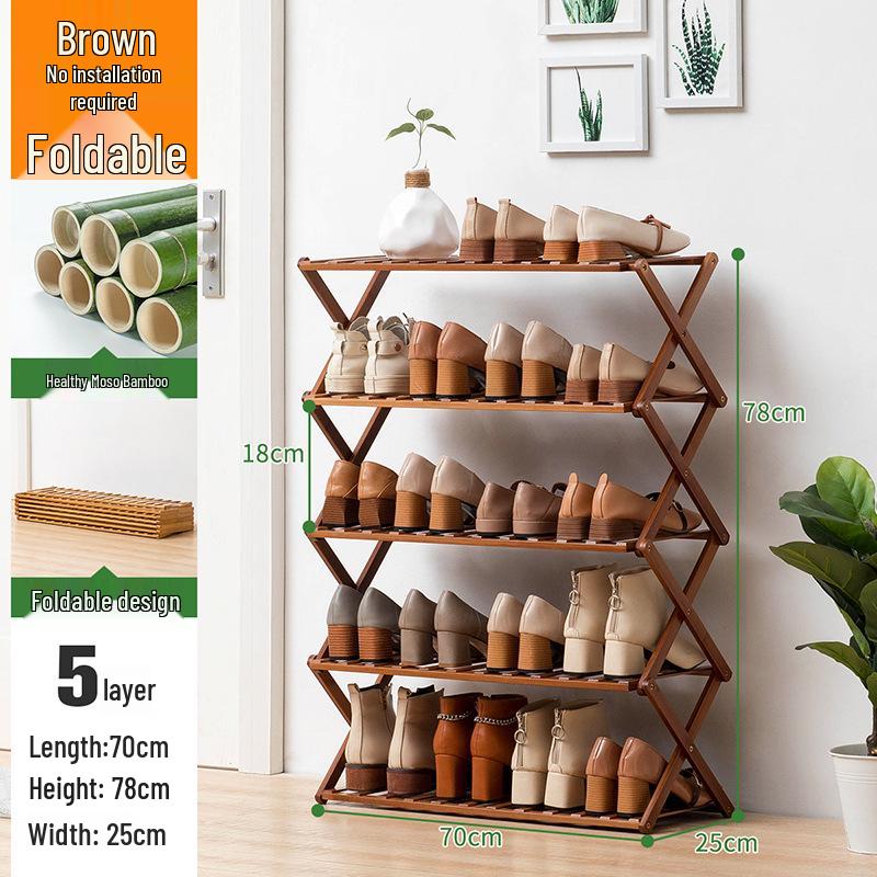 Compact Wooden Shoe Storage Rack: Multi-Layer, Dustproof Shoe Cabinet for Dorm or Entryway