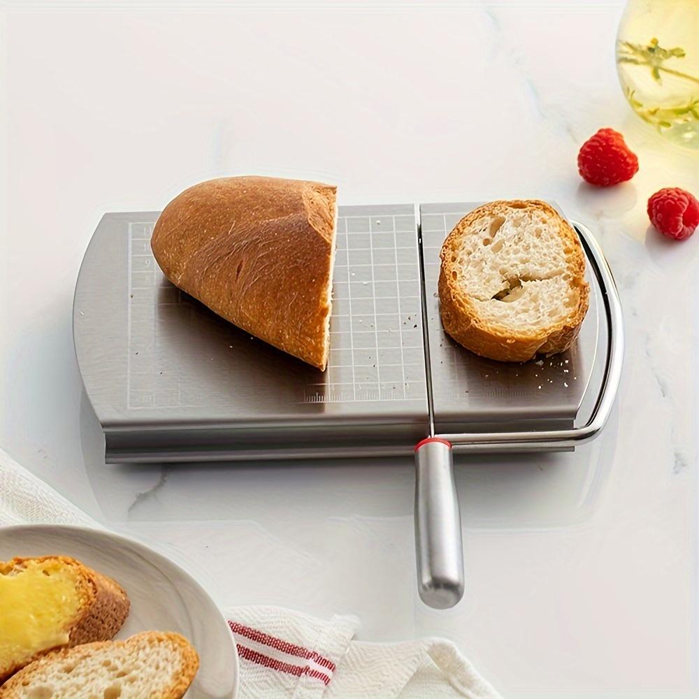 1 buc, Feliator/Tăietor de Brânză Multifuncțional, Tăietor de Brânză din Oțel Inoxidabil, Placă cu Lamă pentru Feliere Fără Efort, Ghilotină pentru Feliat Cârnați, Șuncă, Biltong, Jerky