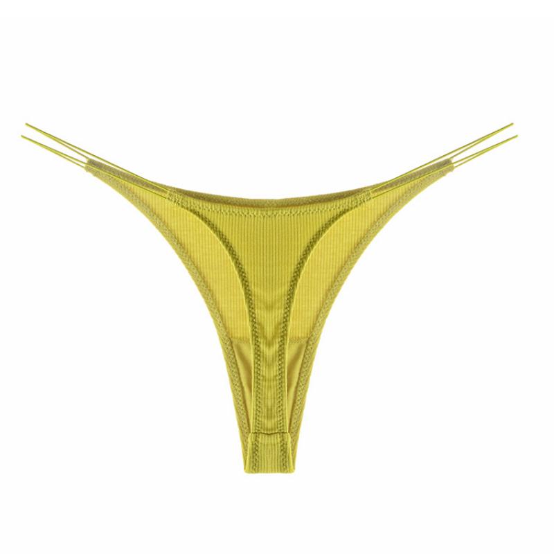 Dámské sexy T kalhoty z jemné bavlny Stuha Pohodlná prodyšná tanga Dámská