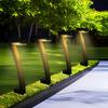 Moderne Geometrische Solarpfadleuchten, 7-förmige Außen-Gartenlampe - Wasserdicht, Warmweiße LED, für Hof, Auffahrt, Rasen Dekoration, Einfache Installation