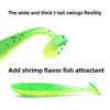 Two-color PVC T-tail Lure Soft Bait 5.5CM/6.5CM/7CM Specially Designed for Catching Bass Snakehead Mandarin Fish