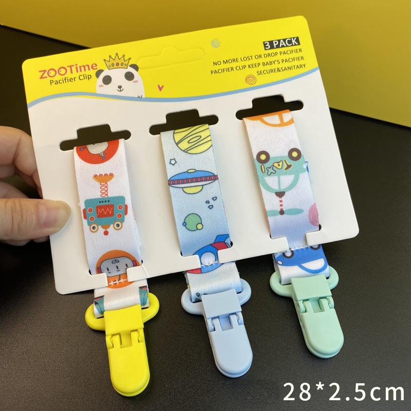3 bucăți de desene animate agrafe pentru suzetă pentru bebeluși, jucărie cu lanț, lanț anti-cădere, dintisor pentru bebeluși, frânghie anti-cădere, accesorii pentru mamelon, lese, huse
