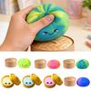Lachendes gedämpftes Brötchen Stressball Anti-Angst Cartoon Knödel Quetschspielzeug Weicher simulierter Teigball Fidget Sensorisches Spielzeug