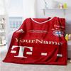 Bayern Munich Customize Your Name Blanket Lightweight Customizable Blanket Durable Comfort Versatile for Office Chair Chair Home Decor Seaside