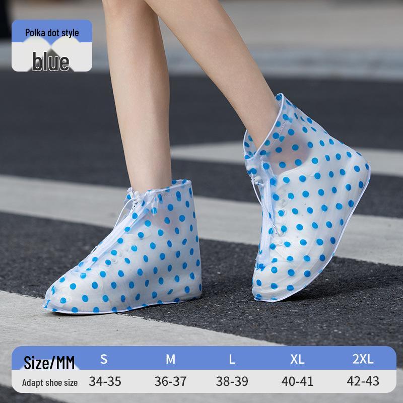 Waterproof, Non-Slip PVC Shoe Covers: Rainproof and Wear-Resistant for Adults and Children, Ideal for Zipper Shoes.