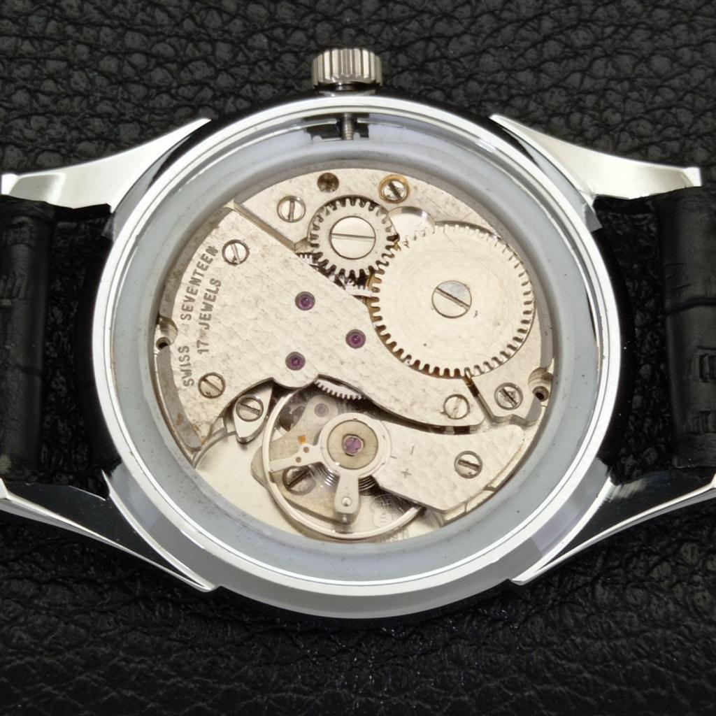 VINTAGE HAND-WINDING SWISS MENS REFURBISHED GREEN COLOR DIAL WATCH A700987-5 R205a-a700987