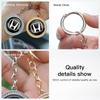 Luxury Diamond Edging Key Rings Car Logo Keychain For Honda Civic Fit Jazz Accord Pilot CRV Odyssey Passport City Shuttle HRV AS9