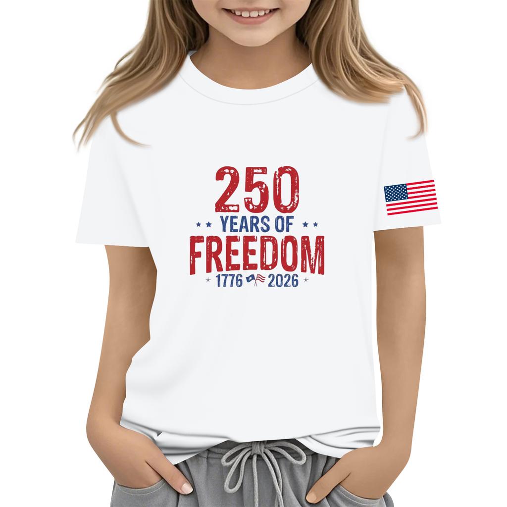 Casual Kinder T-shirt Top met Ronde Hals