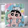Shower Crayons Shinchans Curtain Waterproof Polyester Fabric Paint Colorful Bath Curtains Home Bathroom Decor Curtain With Hook