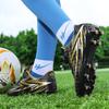 Jungen Stollen Anti-Rutsch Fußballschuhe für einfaches An- und Ausziehen Drehknopf Fußballschuhe Trainingsschuhe Kunstrasen Fußballschuhe
