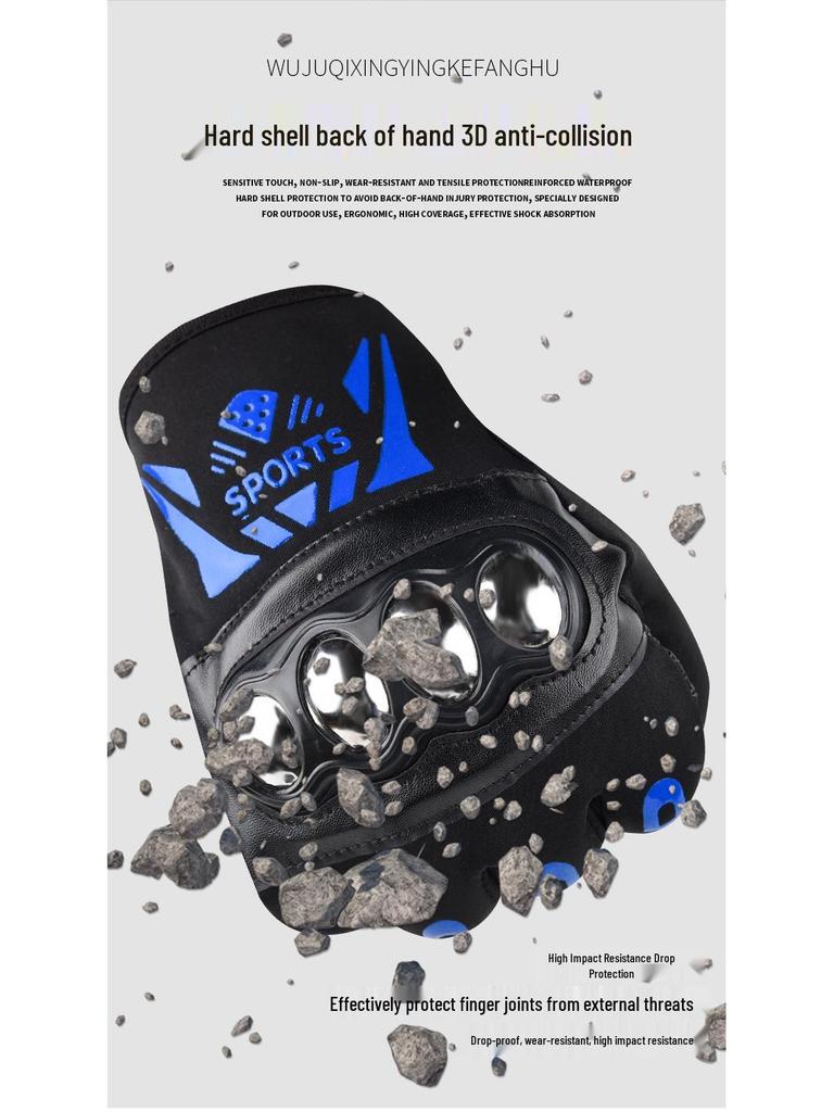 Men's Non-slip Motorcycle & Electric Vehicle Riding Gloves for Outdoor Use