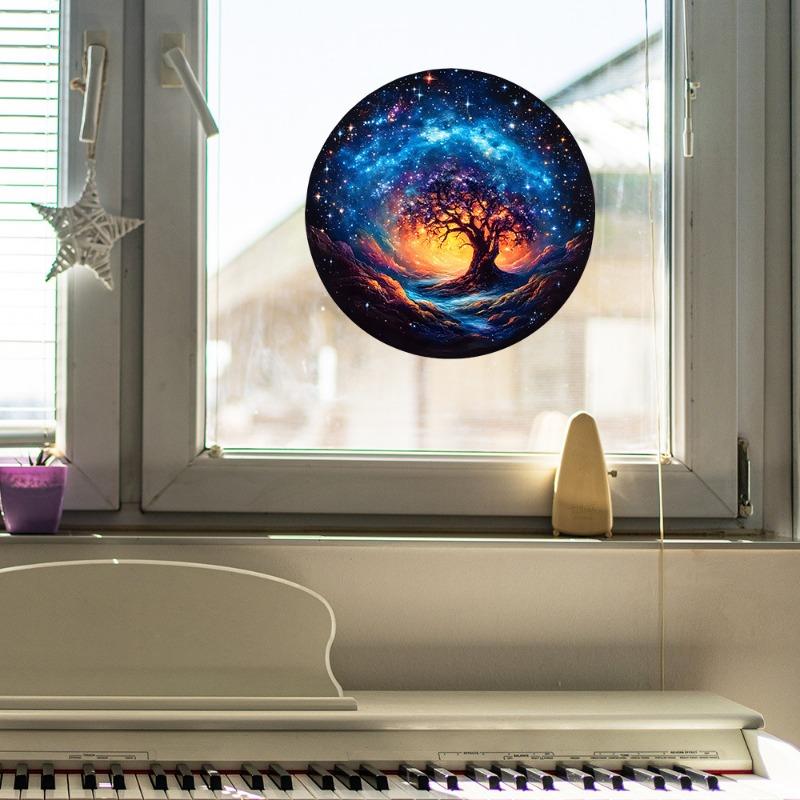 Creative Life Tree Dreamy Starry Sky Home Glass Window Beautification and Decoration Static Electricity Window Sticker