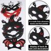 Comfortable Half Face Costume Masque Halloween Masque, Glitter Eye Horror Skull Bat Spider Dress Up Accessory for Cosplay Costume, Masquerade,