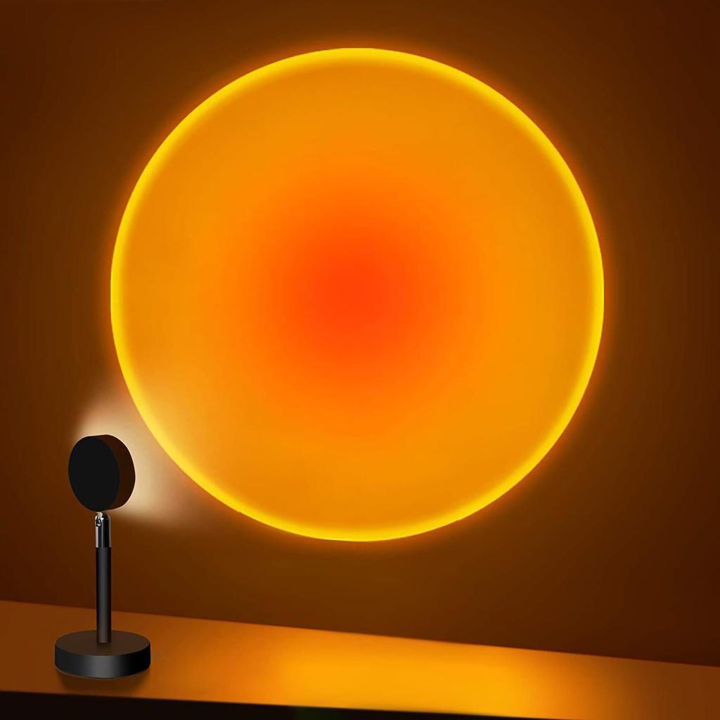 Aicdas Sunset Light Table Stand Photography Light Rotatable Projection LED Night Light Floor Lamp. Suitable for Photography, Parties, Interior