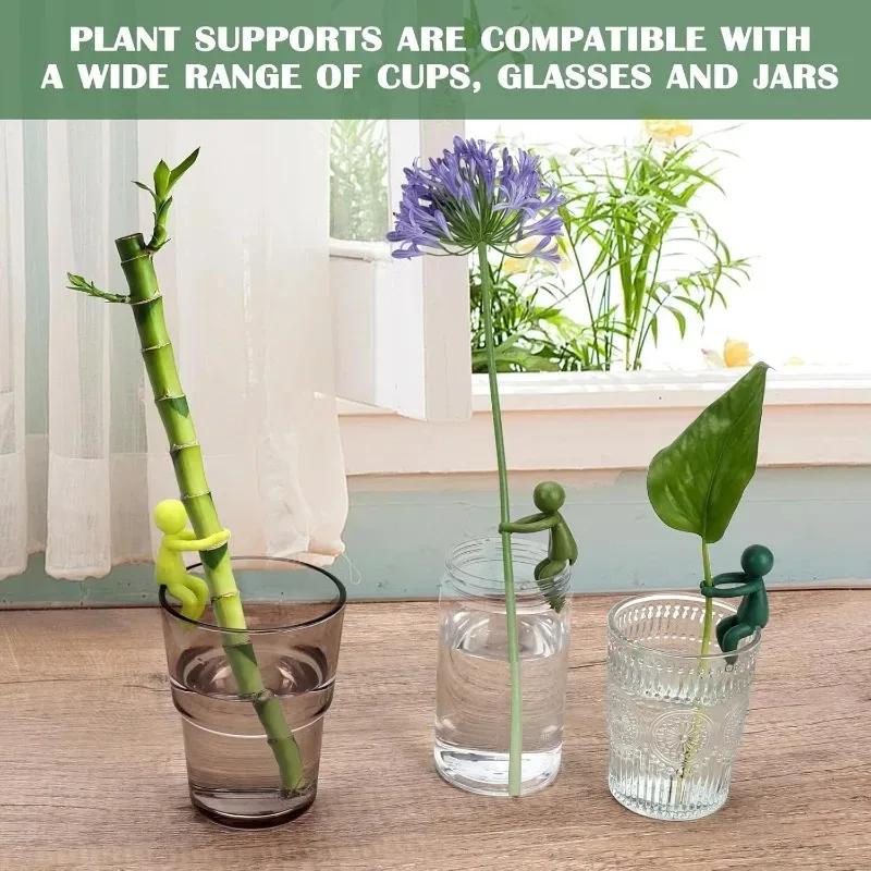 Cute Succulent Plant Stand 3 PCS Plastic Support Stake Mini Flower Pot Holder Indoor Bracket Set Fairy Garden Decor Accessory
