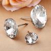 10x Diamond Crystal Glass Upholstery Sofa Headboard Buttons Upholstery Nails Button Tacks Studs Pins 16/25/30mm Sofa Wall Decor