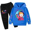 Warmer Trainingsanzug für Kinder, Set mit Kapuzenpullover mit langen Ärmeln und Hose, lässiges Sportoutfit für Jungen und Mädchen