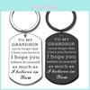 Modern Minimalist Stainless Steel Keyring For Grandson Birthday Or Father's Day Gift