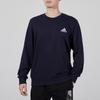 Adidas Embroidered Logo Loose Knit Pullover Sweatshirt Men Sweatshirt Blue GK9118