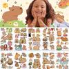 10 Stück Niedliche Capybara Tattoo Aufkleber Cartoon Tier Temporäre Tattoos Aufkleber Kawaii Geburtstag Weihnachten Geschenk Spielzeug