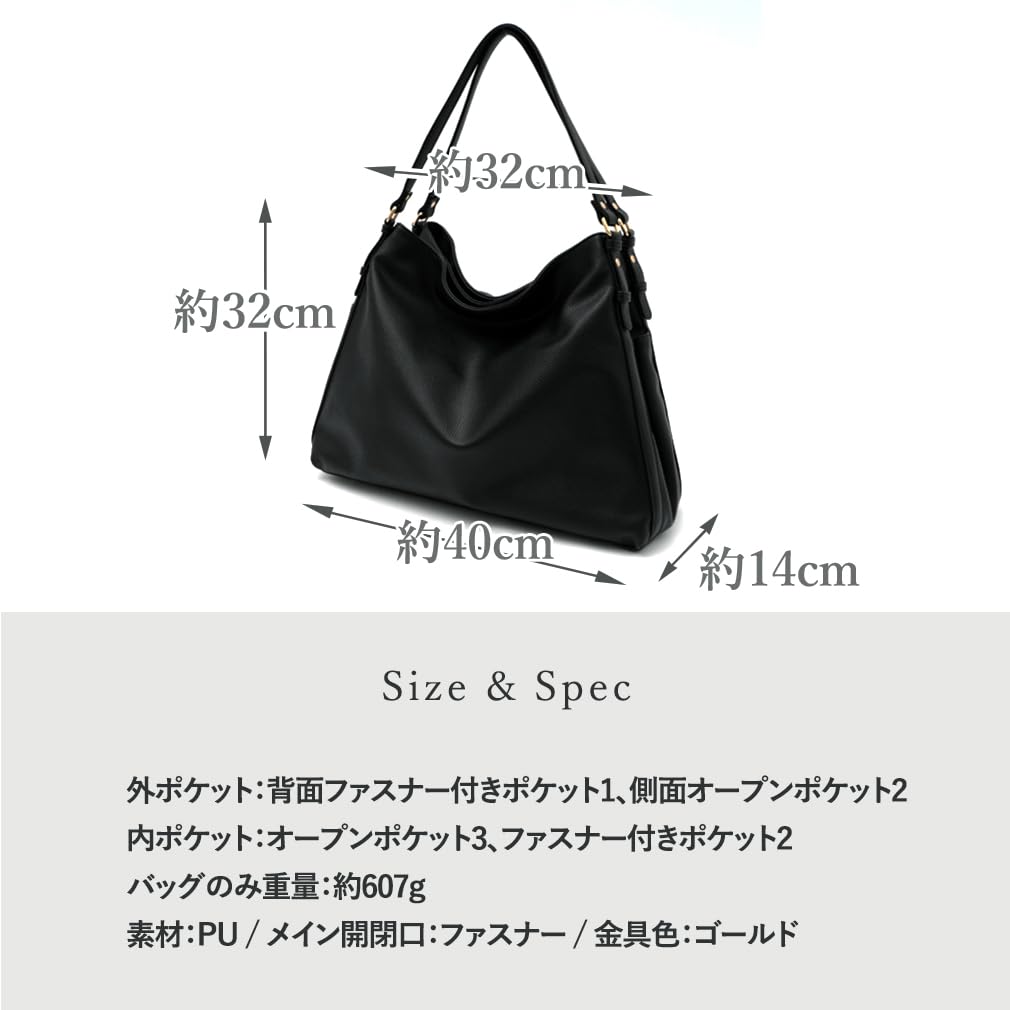 VITAFELICE Women's 2-Room Tote Bag (inb-90083p) (Chocolate)