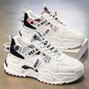 Spring Men's Shoes New Breathable White Shoes Men's Trendy Versatile Thick-soled Sneakers Casual Daddy Shoes
