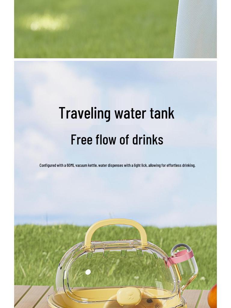 Portable Travel Hamster Cage - Bite-Resistant, Small/Large, Easy to Clean