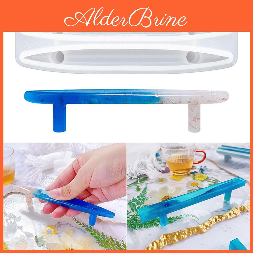 Silicone Tray Handle Nonstick Mold Unique Crystal Handles Resin Casting Mold For Tea Trays Drawer Pulls And Home Decor
