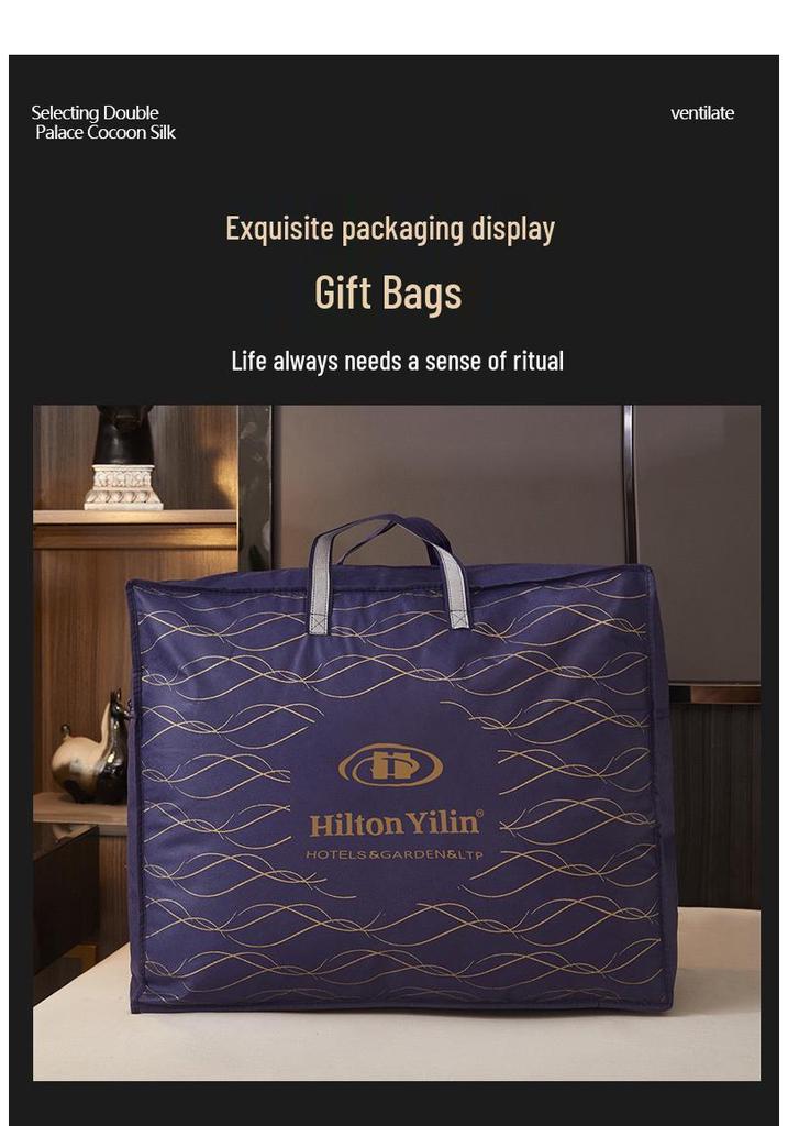 DoubleTree by Hilton All-Season Feather Down Quilt - Hotel Style for Spring, Autumn, and Winter.