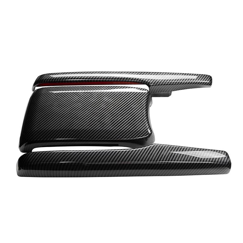 

3 шт., наклейка на крышку панели центрального подлокотника из углеродного волокна для Honda Civic 2016 2017 2018 2019 2020, детали интерьера, декор