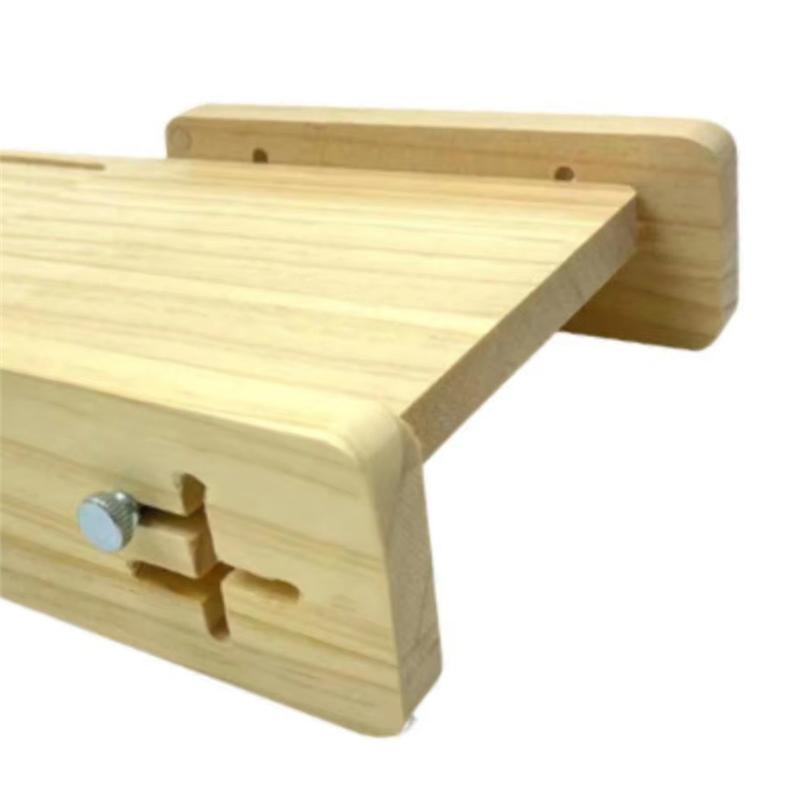 Wooden Bread Slicer With Crumb Tray Compact Wooden Bread Slicer Smooth Loaf Cutter For Sourdough, Cakes, And Toast