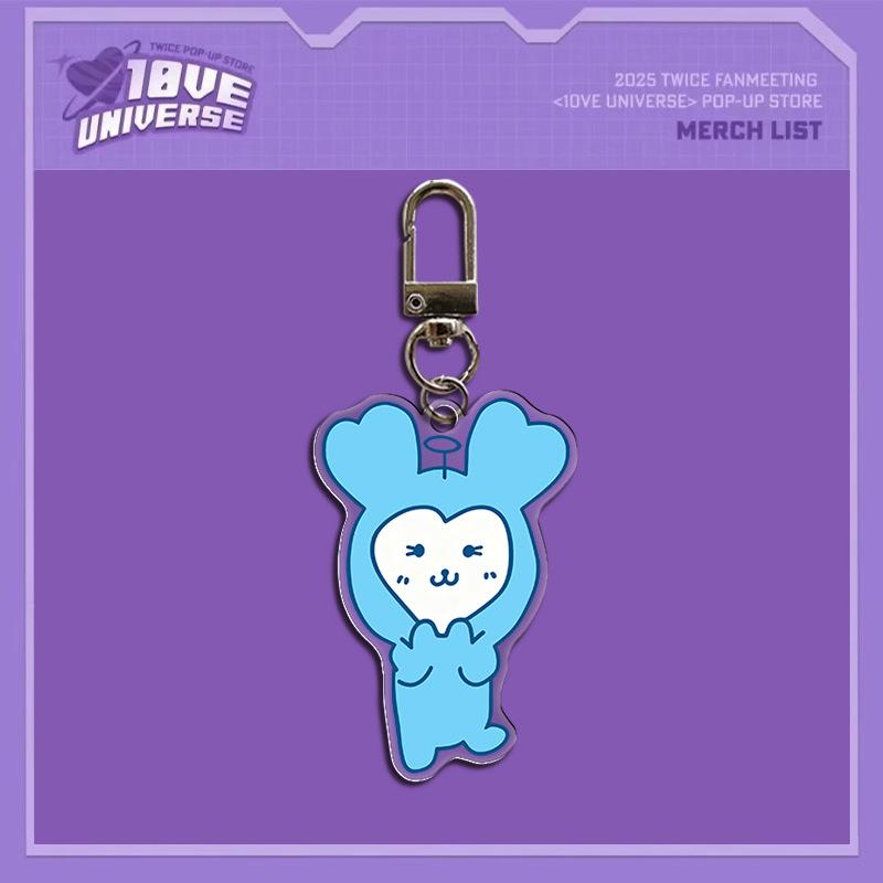 TWICE LOVELYS 10VE Universe Fanmeeting Pop-Up Store Acrylic Keychain Cartoon Bag Charm Keyring Kpop Merch Gift for ONCE
