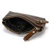Genuine Leather Zipper Coin Wallet Men Wowen Natural Leather Small Short Purse Card Holder Cash Clutch Wallets Key Ring