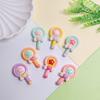 100 Pieces Mixed Color Bowknot Star Magic Stick Themed Resin Flatback Cabochons Cartoon Flat Back Charms for DIY Jewelry Making
