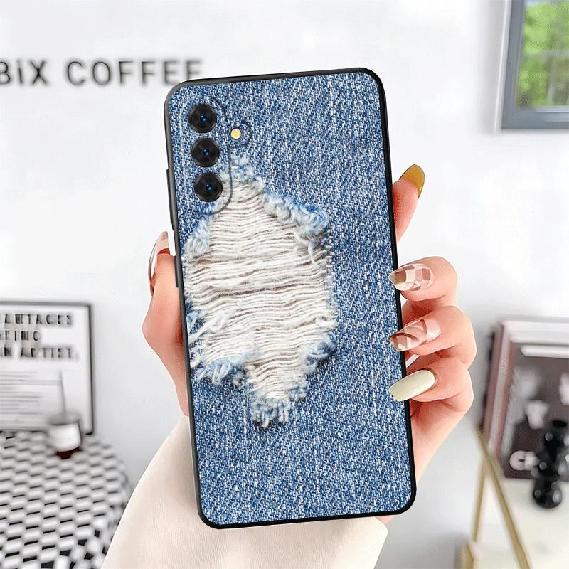 Retro Denim Pattern Soft Phone Case for Samsung A17 A37 A57 A16 A26 A36 A56 A15 A25 A35 A55 A14 A24 A34 A54 A13 A23 A33 A53 A52