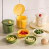 Stackable Kitchen Storage Seasoning Box Set with Chopstick Holder, Condiment Container for Salt Hot Pot Dipping Plate Sugar Pepper, Divided Sauce Dish