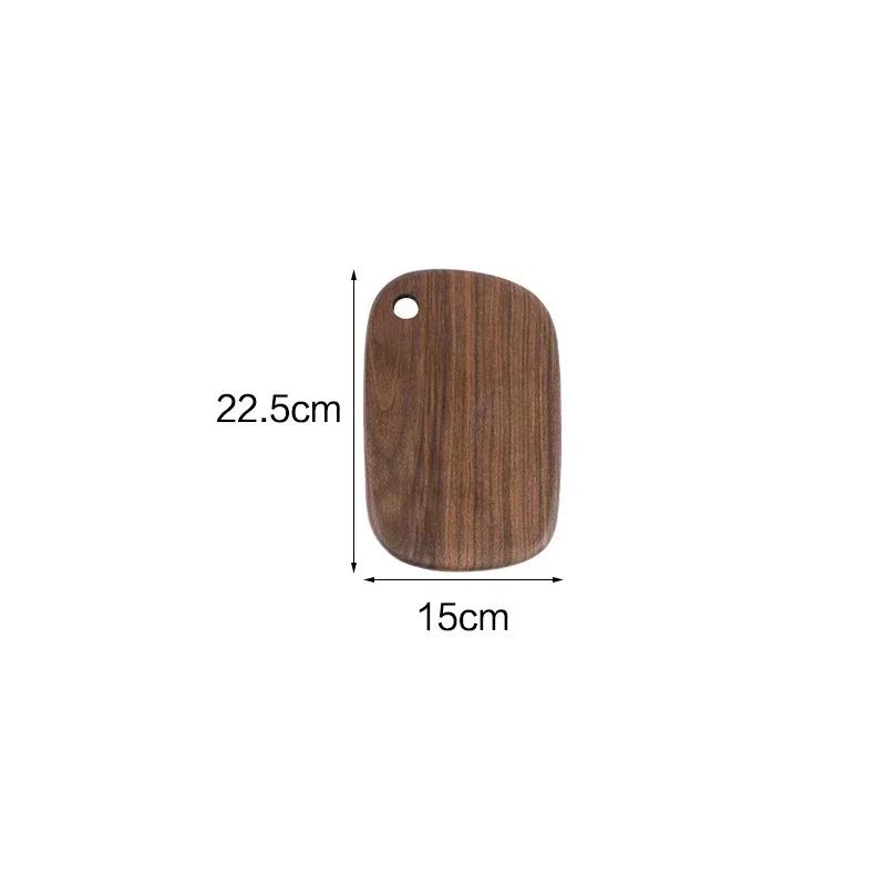 Solid Wood Chopping Boards with Handle, Cutting Board, Black Walnut Fruit Cutting Board, Western Restaurant Bread Board
