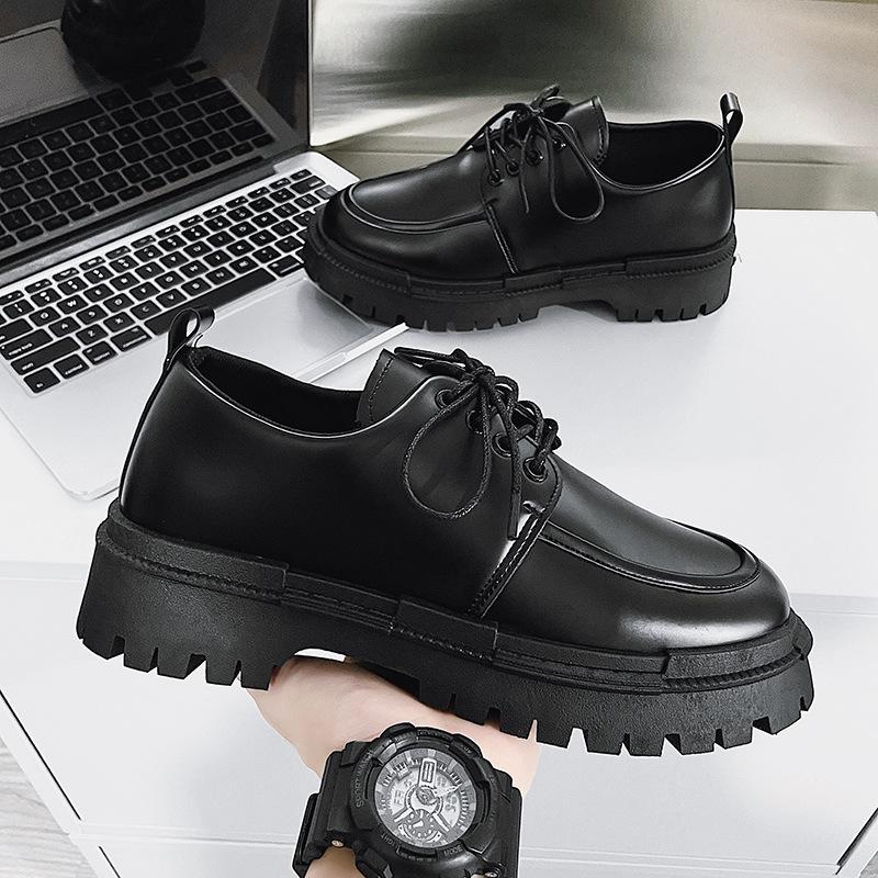 Fashion 2025 New Leather Shoes Men's Spring Breathable British Style Casual Men's Shoes Casual Business Leather Shoes