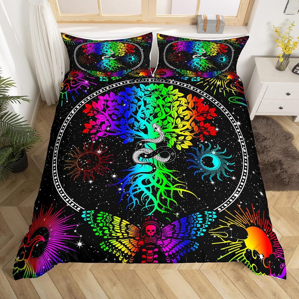 Old Tree Duvet Cover Sets For Kids Teens Queen Quilt Covers Lightweight Down Bedroom Decor 2 Pillowcases 1 Duvet Cover No Quilt