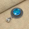 AAA+ Blue Topaz Gemstone 925 Sterling Silver Handmade Beauteous Pendant Jewelry