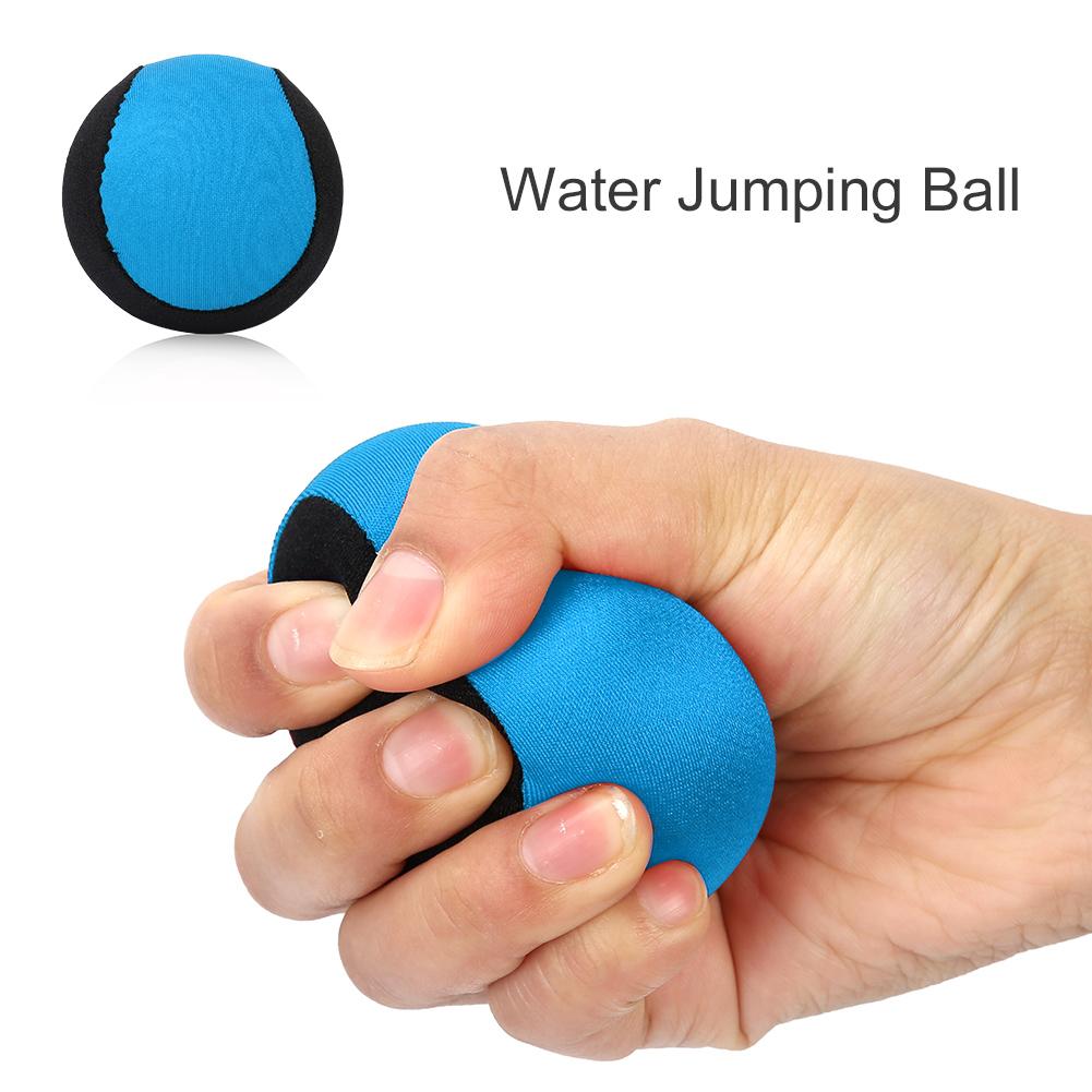 Water Bouncing Ball Outdoor Pool Beach Bouncing Sports Game Toy for Family Friends Black+Blue