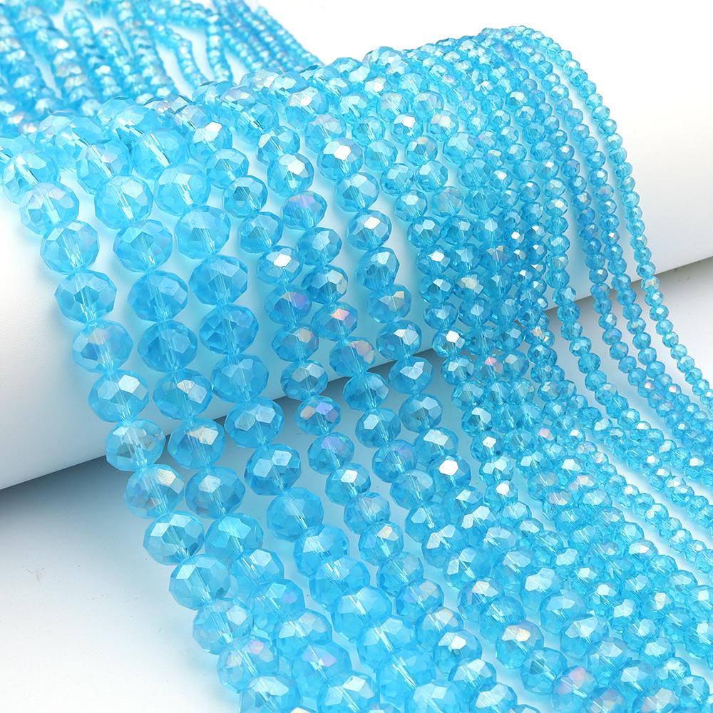 3/4/6/8/10mm Colorful Faceted Crystal Glass Beads Loose Spacer Beads For Jewelry Making DIY Bracelet Necklace Accessories